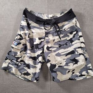 Pelagic Board‎ Shorts Fishing Camo Camouflage Mens Size 32